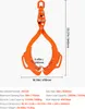 An orange log grapple with dimensions and specifications shown. Náhľad obrázku produktu