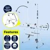 EASYmaxx Stendibiancheria con asta appendiabiti nero 16443 Anteprima dell’immagine prodotto 5
