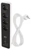 GoSmart Steckdosenleiste + Schalter - 2 m, 4 Steckdosen, USB, weiss-schwarz, PVC, 1,5 mm2 Produktbild-Vorschau