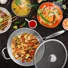 Wok Relaxdays, Ø 32 cm, acciaio inossidabile non rivestito, Anteprima dell’immagine prodotto 2