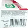 The image shows the side of a toothpaste box with ingredients and barcode. Anteprima dell’immagine prodotto