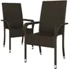 Yaheetech 2er Set Gartenstuhl aus Polyrattan, stapelbare Produktbild-Vorschau 1