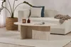 A modern living room scene with a travertine coffee table in the foreground, a couch, and a plant. Anteprima dell’immagine prodotto