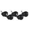 AMSTYLE Teppichbodenrollen Schwarz 5er Set Rollen für Produktbild-Vorschau 1