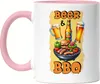 Beer & BBQ Bier Grillen lustiges Bier Spruch Tasse Rosa Produktbild-Vorschau 1