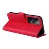 A red flip phone case is shown from a side angle, with the front cover open. Produktbild-Vorschau