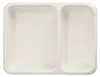Siegelschalen Zuckerrohr, PLA beschichtet 2-geteilt 1200 ml Produktbild-Vorschau 1