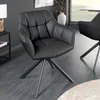riess-ambiente Drehbarer Stuhl PAPILLON schwarz Echtleder Produktbild-Vorschau 1