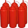 6 Stück rote Quetschflaschen 1 Liter Dosierflasche Produktbild-Vorschau 1