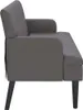 Panca con schienale grigio 112x65,5x75 cm in Pelle finta Anteprima dell’immagine prodotto 4