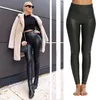 Leggings elasticizzati in ecopelle, taglia L-XL - Leggings Anteprima dell’immagine prodotto 4