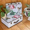 Vintage Holzkoffer mit Rose Design von HMF mit 44 cm Breite in verschiedenen Größen Produktbild-Vorschau