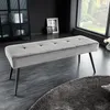Design Sitzbank BOUTIQUE 100cm dunkelgrau Samt schwarze Produktbild-Vorschau 1