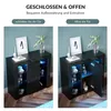 SONNI czarna komoda w wysokim połysku 90x35x83cm z Podgląd zdjęcia produktu 5
