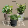 Luxe Vega Blumentopf rund taupe 36 cm mit Wasserauffang Produktbild-Vorschau 2