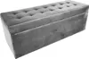mg dizajnová čalúnená stolička, 45x120 cm, farba strieborná Náhľad obrázku produktu 1