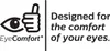 A graphic with an eye icon, a thumbs-up icon, and text promoting eye comfort. Produktbild-Vorschau