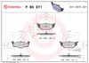 Brembo Bremsbelagsatz, Scheibenbremse Vorderachse P 85 071 Produktbild-Vorschau 4