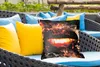 MuchoWow® Outdoor Kissen - Gold - Lippen - Kunst - Gold - Produktbild-Vorschau 4