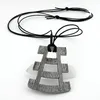 Kette 67x54mm mit Zinn-Anhänger 110cm grau 67x54mm Produktbild-Vorschau 2