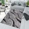 Teppich Wohnzimmer Schlafzimmer Kurzflor Modern Design Grau Produktbild-Vorschau 1