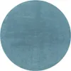 A circular blue rug on a white background. Produktbild-Vorschau