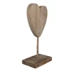 Clayre & Eef dekoratívna figúrka srdce 15x8x27 cm hnedé Náhľad obrázku produktu 3