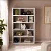 sweeek - Asymmetrisches Bücherregal im Holzlook 5 Ebenen 10 Produktbild-Vorschau 4
