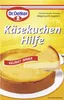 A package of Dr. Oetker Käsekuchen Hilfe with a picture of a cheesecake. Produktbild-Vorschau