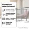 Mucola Balkongeländer SilberFranzösischer Balkon Produktbild-Vorschau 2