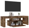 vidaXL TV skříňka s LED světly Smoked Oak 120x35x40 cm Náhled obrázku produktu 3