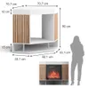cheminée électrique Vicco Lynea Blanc 100cm avec effet de Voir les images du produit 7