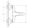 Grifo monomando de pared para lavabo, con cartucho de 35 Vista previa de la imagen del producto 2