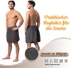 Herren Saunakilt Frottee, grau, 100% Baumwolle, L/XL Produktbild-Vorschau 2