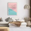Gerahmtes Poster - Rahmen in heller Eiche - Blatt Rosa Produktbild-Vorschau 7