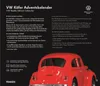A red VW Beetle is shown from the rear, with text describing an advent calendar. Produktbild-Vorschau