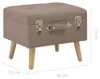 vidaXL Hocker mit Stauraum 3 Stk. Braun Stoff Produktbild-Vorschau 7