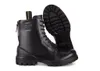 A pair of black leather boots shown against a white background. Produktbild-Vorschau