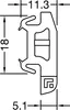 GUTMANN Halter H 50 zu Spree 24 OF, Kunststoff transparent Produktbild-Vorschau 1