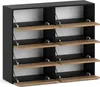 A modern, modular shoe cabinet with multiple open shelves. Podgląd zdjęcia produktu
