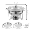 2PCS Buffet Wärmegerät 4.5L Gratinpfanne als Esswärmer mit Produktbild-Vorschau 2