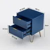 INONEFT: Mesita de noche con 2 cajones, mueble auxiliar con Vista previa de la imagen del producto 6