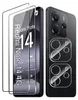A product shot showing a smartphone with screen protectors and camera lens protectors. Produktbild-Vorschau