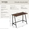 Bureau Newton - Bois foncé industriel, rustique Voir les images du produit 6