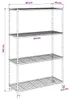 vidaXL Scaffale con 4 ripiani e rotelle 90x35x142 cm Nero Anteprima dell’immagine prodotto 7