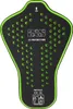 A black and green back protector with perforations and branding. Produktbild-Vorschau