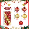 Kerstbalset, 6 cm, 30 stuks, kerstversiering om op te Productafbeelding-voorbeeld 2
