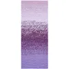 A close-up, vertical shot of a knitted or crocheted fabric with a gradient color transition from light pink at the top to dark purple at the bottom. The texture of the fabric is clearly visible. Produktbild-Vorschau