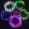 LED Blumengirlande Stirnband Mädchen Frauen Braut Strand Produktbild-Vorschau 6
