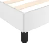 vidaXL Rám postele s čelom bez matraca biely 100x200 cm Náhľad obrázku produktu 5